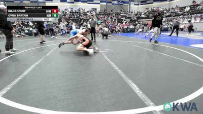 120 lbs Semifinal - Kiah Locust, Cowboy Wrestling Club vs Owen Sartain, Husky WC