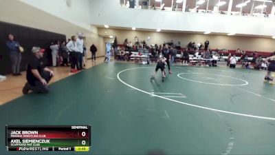 67 lbs Semifinal - Jack Brown, Piranha Wrestling Club vs Axel Siemienczuk, Scappoose Mat Club