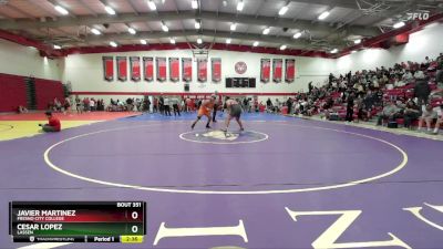 285 lbs Quarterfinal - Javier Martinez, Fresno City College vs Cesar Lopez, Lassen