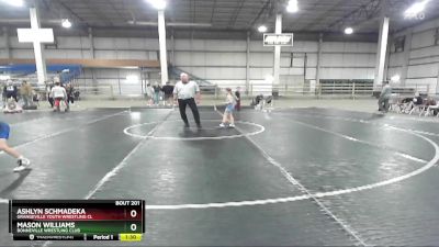 59 lbs Quarterfinal - Ashlyn Schmadeka, Grangeville Youth Wrestling Cl vs Mason Williams, Bonneville Wrestling Club