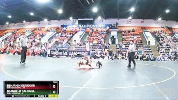 126 lbs Quarterfinals (8 Team) - Benjamin Deridder, Benzie Central vs Di`Angelo Saldana, Iron Mountain