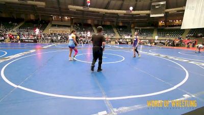 135 lbs 3rd Place - Bailey Thompson, Mulvane Jr. Wrestling Club vs Isabella Miller, Big Game WC