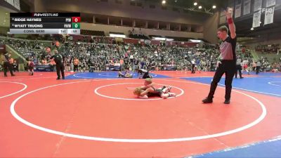 90 lbs Cons. Semi - Ridge Haynes, Panther Youth Wrestling-CPR vs Wyatt Truong, Pottsville Apache Youth Wrestling