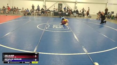 130 lbs Quarters & 1st Wb (16 Team) - Joe Alger, Minnesota Red vs Nicholas Aguilar, Florida