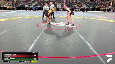 130 lbs Round 2 - Isabella Coe, Crofton vs Emily Pham, Frederick