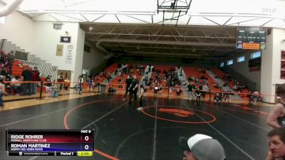 43-49 lbs Round 1 - Ridge Rohrer, Powell Wrestling Club vs Roman Martinez, North Big Horn Rams