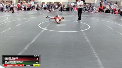 55 lbs Champ. Round 2 - Jayler Black, SMWC Wolfpack vs Granger Beckman, Hillbilly Hammers