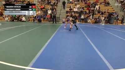 75 lbs Cons. Round 4 - Maddux Sickles, Jesup Mat Club vs Maverick Miner, Westfield Razorbacks Wrestling