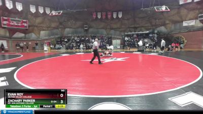 141 lbs 1st Place Match - Zachary Parker, Mt. San Antonio College vs Evan Roy, Victor Valley College