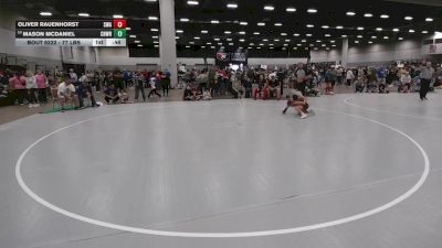 77 lbs Cons. Quarters - Oliver Rauenhorst, Summit Wrestling Academy vs Mason McDaniel, Chickasha Wrestling
