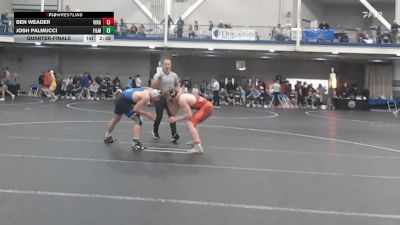 165 lbs Quarterfinal - Ben Weader, Virginia Tech - Unattached vs Josh Palmucci, F&m