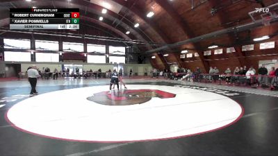 184 lbs Semifinal - Robert Cunningham, Cortland State vs Xavier Pommells, Ithaca