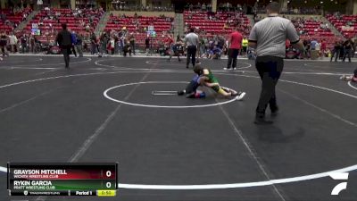 67 lbs Semifinal - Rykin Garcia, Pratt Wrestling Club vs Grayson Mitchell, Wichita Wrestling Club