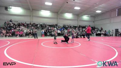 40-46 lbs Rr Rnd 5 - Daxleigh Cole, Vian Wrestling Club vs Ezlynn Bentley, Brushy Wrestling Club