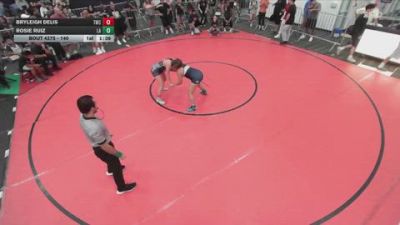 140 lbs Semifinal - Bryleigh Delis, Threshold Wrestling Club vs Rosie Ruiz, Lab Academy