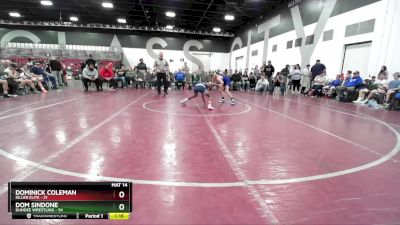 80 lbs Round 2 (8 Team) - Dom Sindone, Dundee Wrestling vs Dominick Coleman, Killer Elite