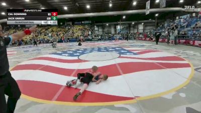 55 lbs Quarterfinal - Cal Downing, Wyoming Underground vs Jack Unruh, American Outlaws Wrestling