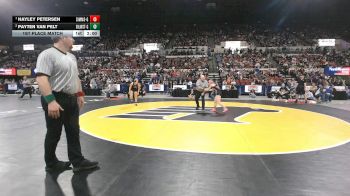 G - 110 lbs 1st Place Match - Hayley Petersen, Simms (Girls) vs Payten Van Pelt, Billings West (Girls)