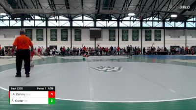 120-128 lbs Cons. Round 2 - Adrian Cohen, Cohen Brothers Judo Club vs Austin Kisner, Olympia Wrestling
