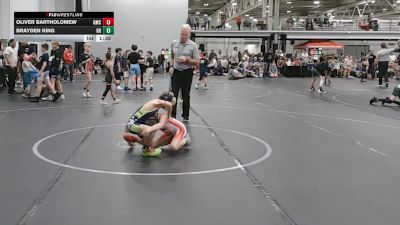 56 lbs Semis (4 Team) - Oliver Bartholomew, Grit Mat Club vs Brayden King, Headhunters
