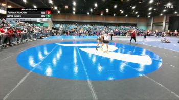 115 lbs Cons. Round 5 - Neva Lynch, Baker / Powder Valley vs Kaia Calhoun, Kelseyville