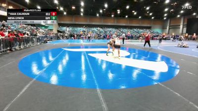 115 lbs Cons. Round 5 - Neva Lynch, Baker / Powder Valley vs Kaia Calhoun, Kelseyville