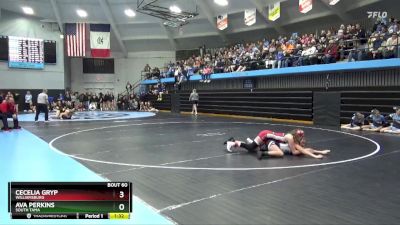 135 lbs Quarterfinal - Cecelia Gryp, Williamsburg vs Ava Perkins, South Tama