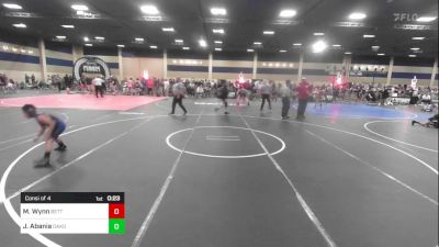 87 lbs Consi Of 4 - Marshall Wynn, Betterman Elite vs Jordan Abania, Oakdale WC