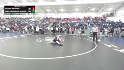 120 lbs Champ. Round 1 - Kalder Welcker, Skyridge vs Kuauliokekaimalie Hew-Len, Hunter