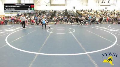 93 lbs Quarterfinal - Ali Ahmed, HF-L Youth Wrestling vs Mason Martinez, Brawler Elite