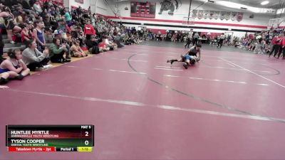 50-55 lbs Round 1 - Huntlee Myrtle, Harrisonville Youth Wrestling vs Tyson Cooper, Odessa Youth Wrestling