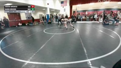 113 lbs Cons. Round 5 - Darin Brown, Campbell County vs Cesar Orozco, Thunder Basin