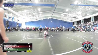 75 lbs Quarterfinal - Avery Tafoya, SlyFox Wrestling Academy vs Aubree Johnson, Mountain Home Flyers Youth Wrestling Club