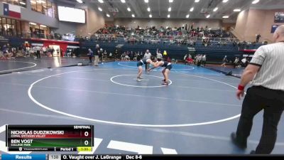 175 lbs Semifinal - Nicholas Dudzikowski, Comal Smithson Valley vs Ben Vogt, College Park