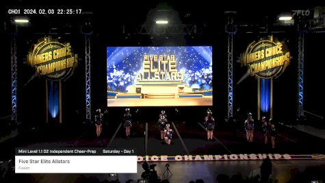 Five Star Elite Allstars - Fusion [2024 Mini Level 1.1 D2 Independent Cheer-Prep Saturday - Day 1] 2024 Winner's Choice Championships - Ft. Lauderdale