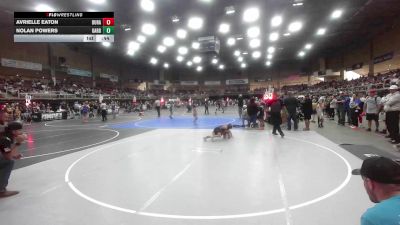 62 lbs Quarterfinal - Avrielle Eaton, Duran Elite vs Nolan Powers, Garden City Wrestling Club