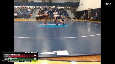 184 lbs Finals (2 Team) - Tim Eddinger, Messiah vs Christian Matos, Union