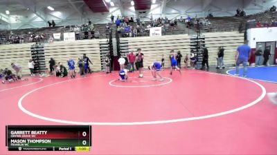 91-95 lbs Round 3 - Mason Thompson, Franklin WC vs Garrett Beatty, Center Grove WC