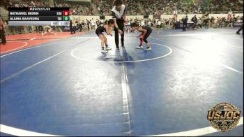 52 lbs Round Of 16 - Nathaniel Morin, Fitness Fight Factory Wrestling Club vs Alaina Saavedra, Top Rank Hammers