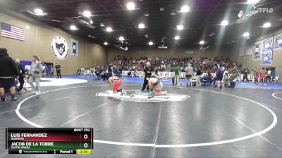 215 lbs Champ. Round 1 - Jacob De La Torre, Justin Garza vs Luis Fernandez, Hueneme