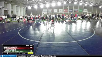 58 lbs Cons. Round 5 - Joshua Sawyer, Mat Demon Wrestling Club vs Mason Weight, Roseburg Mat Club /Umpqua Valley Wrestling Associaction