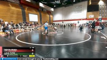 175 lbs Semifinal - Lukas Tutak, Worland Middle School vs Taevyn Gruell, Lovell Middle School