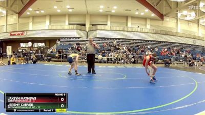 95 lbs Round 5 (6 Team) - Jeremy Carver, Delta Wrestling Club Inc. vs Jaxsyn Mathews, Webo Wrestling Club