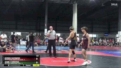 120 lbs Placement Matches (8 Team) - Ayden Sumners, BEASTWORKS WRESTLING CLUB vs Gabe Cardona, MAT RATS WRESTLING CLUB