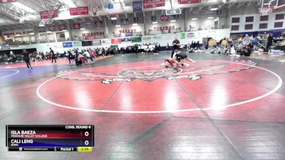 124 lbs Cons. Round 6 - Cali Leng, Iowa vs Isla Baeza, Missouri Valley College