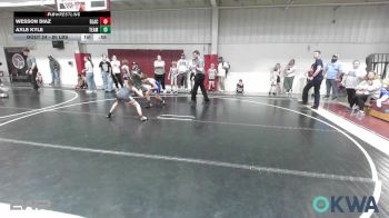80 lbs Consi Of 4 - Wesson Diaz, Blackwell Wrestling Club vs Axle Kyle, Team Guthrie Wrestling