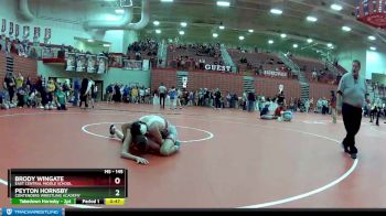 145 lbs Cons. Round 4 - Brody Wingate, East Central Middle School vs Peyton Hornsby, Contenders Wrestling Academy