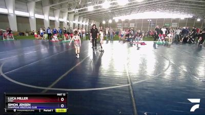 59 lbs Cons. Round 2 - Luca Miller, Utah vs Simon Jensen, Champions Wrestling Club