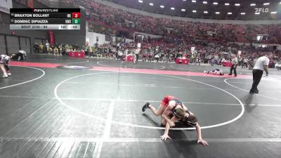 94 lbs Cons. Round 4 - Dominic DiPiazza, Kaukauna Wrestling Club vs Braxton Bollant, IGH/ RT Elite