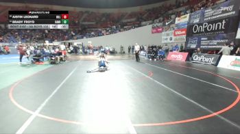 5A Boys 132 lbs Cons. Round 1 - Brady Froyd, Canby Boys vs Justin Leonard, Hillsboro Boys